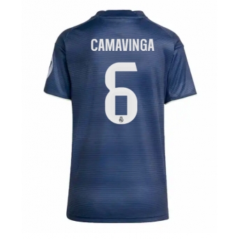Real Madrid Eduardo Camavinga #6 Maglia Gara Trasferta Repliche 2025-26 Donna Maniche Corte